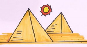 金字塔简笔画怎么画步骤图片