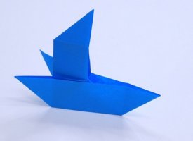 手工折纸帆船的折法图解