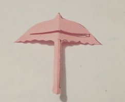 雨伞剪纸步骤图解
