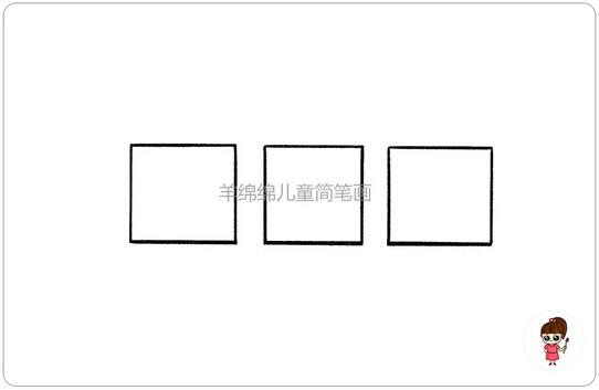 超简单的小火车简笔画