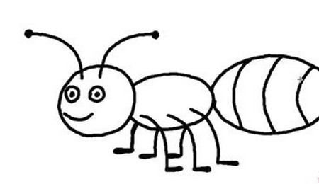 蚂蚁简笔画怎么画简单图片