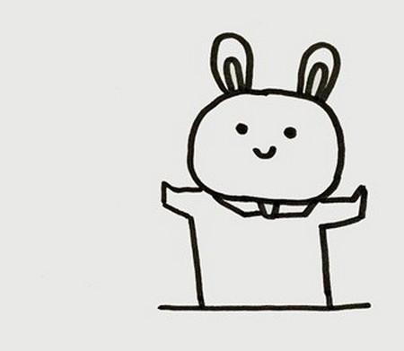 小兔子简笔画画法步骤图片