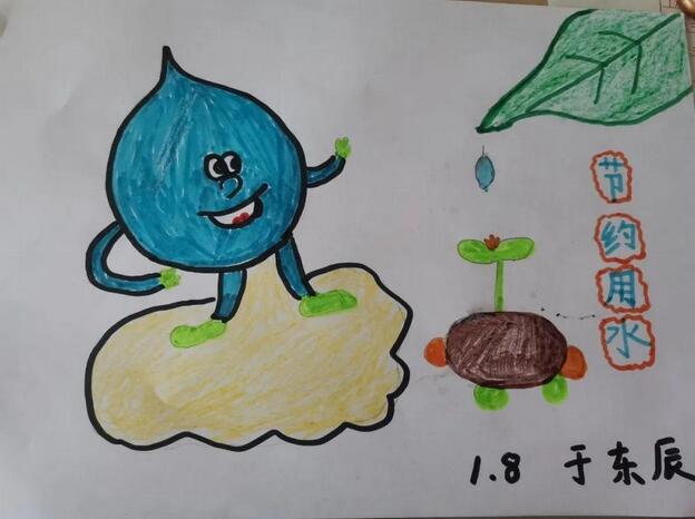 节约用水图片儿童绘画