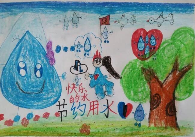 节约用水图片儿童绘画