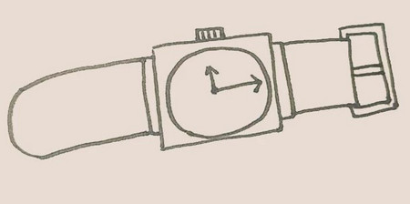 生活用品手表简笔画怎么画步骤图片