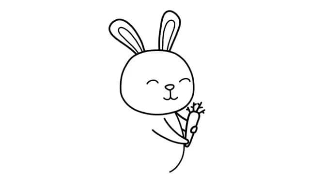 小白兔子简笔画怎么画教程