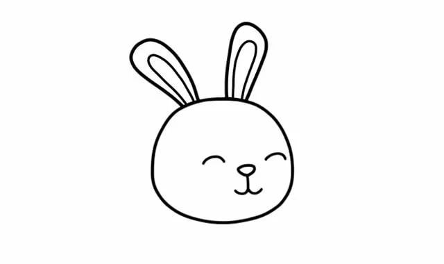 小白兔子简笔画怎么画教程