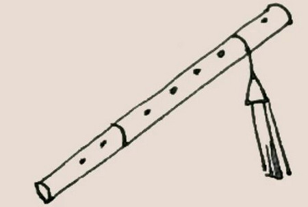 乐器笛子简笔画怎么画教程图片