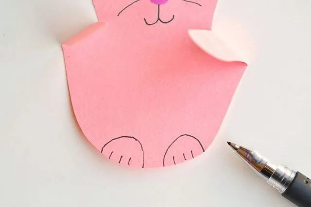 儿童创意手印画：剪纸兔子