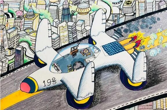 科幻宇宙飞船儿童绘画，激发无限想象力