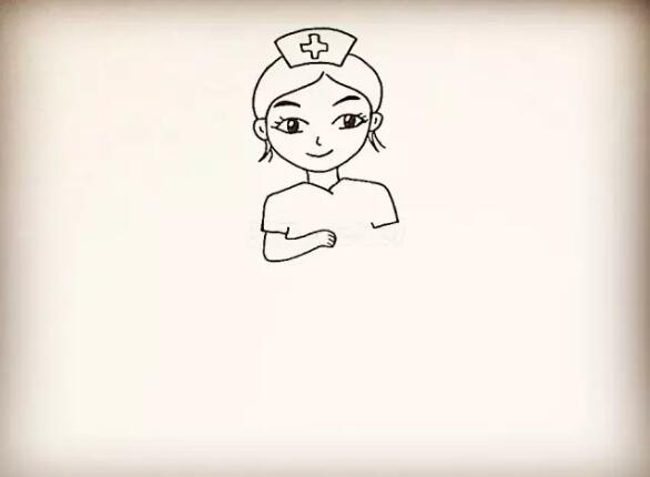 护士简笔画步骤图片