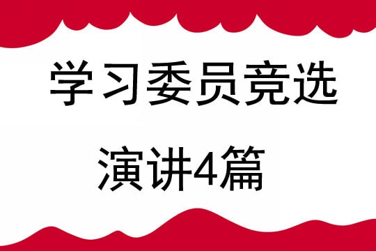 学习委员竞选演讲稿4篇