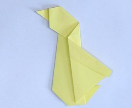 小鸭子手工折纸步骤图解