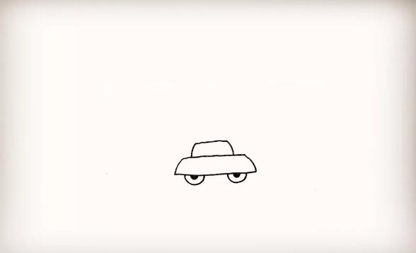 奔跑的小汽车简笔画