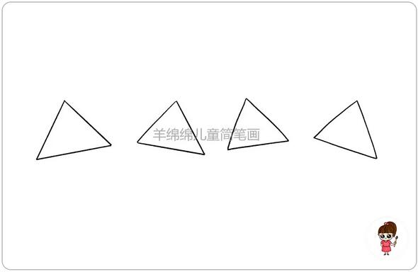 五彩的帆船简笔画步骤图片