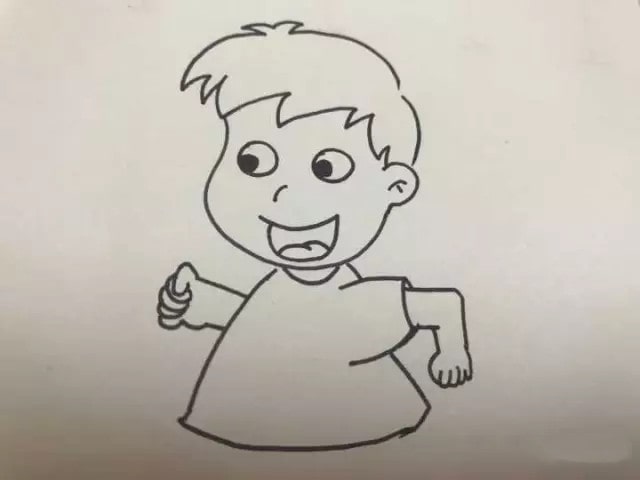 踢足球的小男孩简笔画教程图片