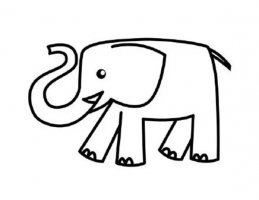 九步教你怎么画大象简笔画
