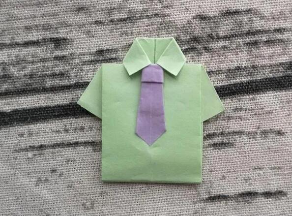 父亲节手工礼物衬衫折纸简单