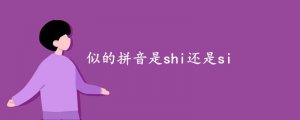 似的拼音是shi还是si