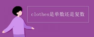 clothes是单数还是复数