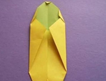 手工折纸香蕉的步骤图解