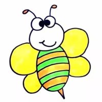 蜜蜂简笔画步骤图片