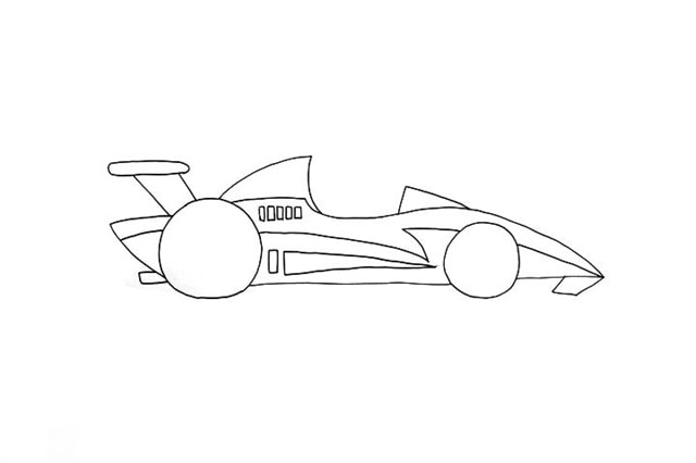 超级赛车简笔画怎么画简单