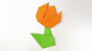幼儿园简单折纸花朵的折法