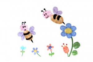 蜜蜂采蜜手指画画法步骤