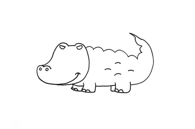 鳄鱼简笔画怎么画简单