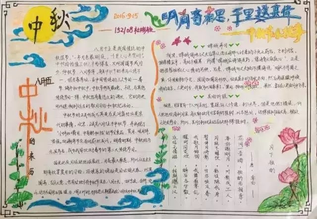 中秋节手抄报图片大全