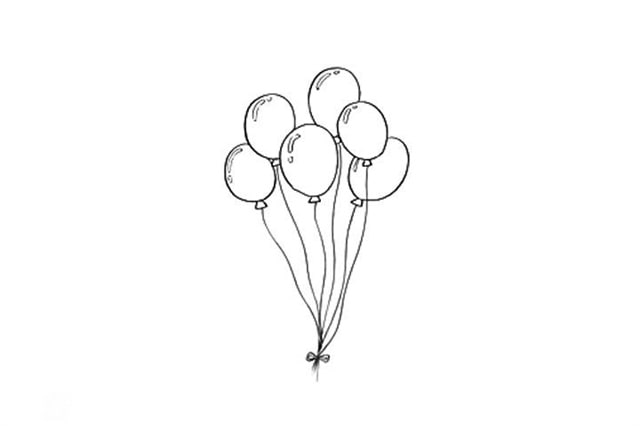 气球简笔画怎么画图片漂亮简单