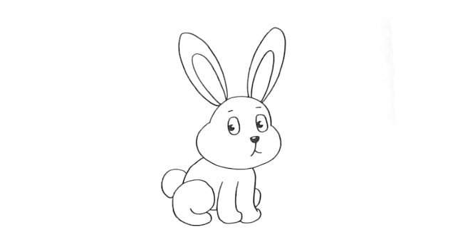 中秋节玉兔简笔画怎么画图片