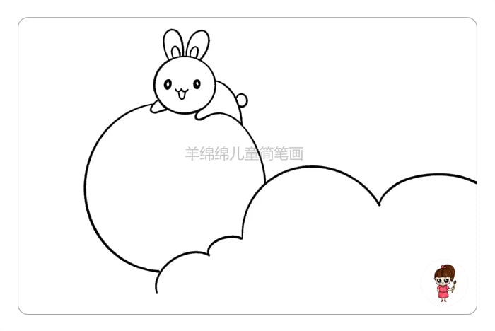 中秋节，学画玉兔和月亮简笔画