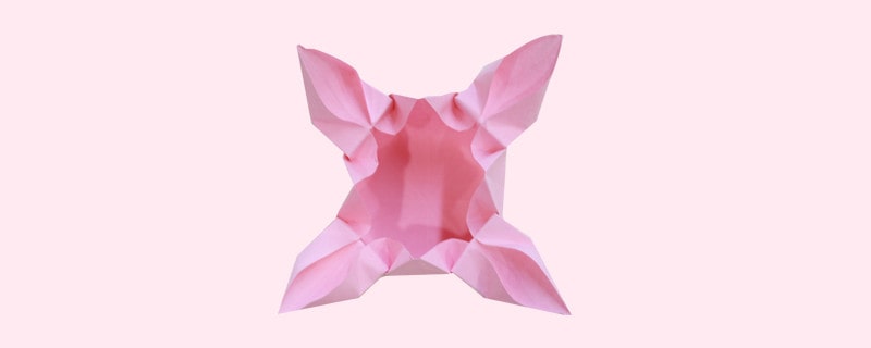 花瓣纸盒子的折法