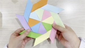 卡纸七彩飞镖的折法怎么折简单