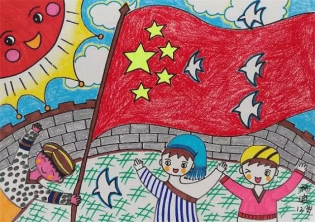 国庆节儿童画