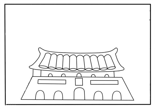 国庆节天安门儿童画简单又漂亮