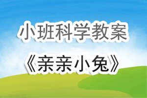 幼儿园小班科学教案《亲亲小兔》含反思