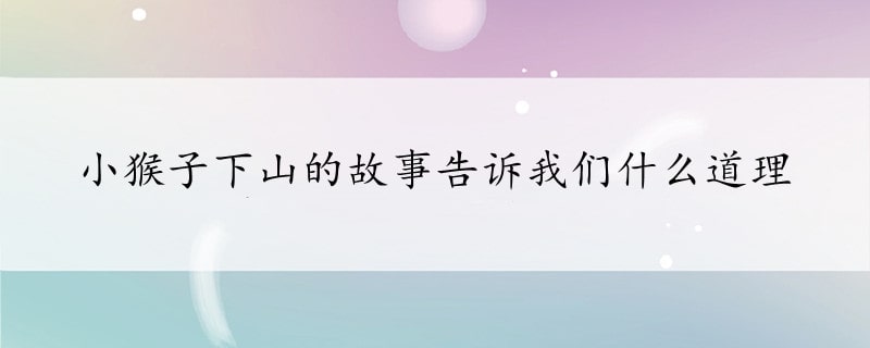 小猴子下山的故事告诉我们什么道理