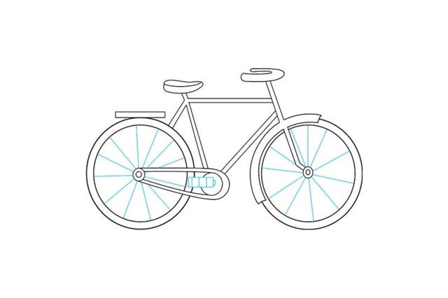 自行车简笔画怎么画图片教程