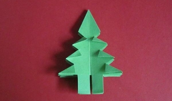 圣诞树折纸步骤图解