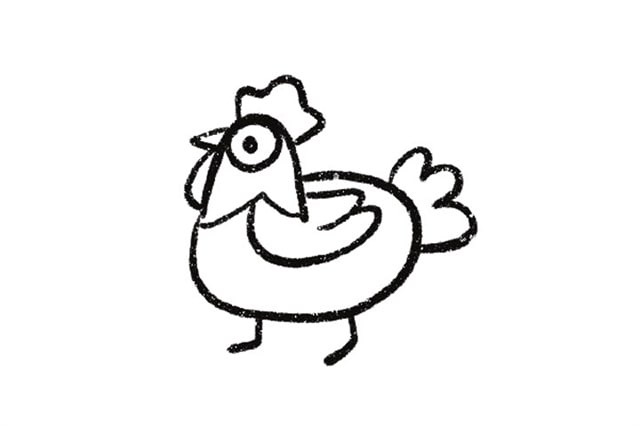 简单母鸡简笔画怎么画图片