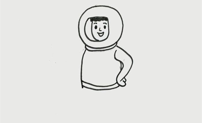 宇航员简笔画怎么画图片