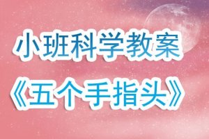 幼儿园小班科学教案《五个手指头》含反思