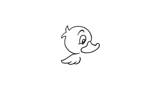 水里的小鸭子简笔画怎么画图片