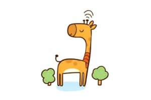 高傲的长颈鹿简笔画怎么画图片