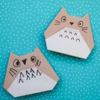 萌萌的龙猫折纸教程