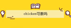 chicken可数吗