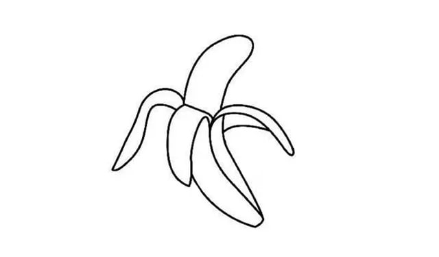 剥开的香蕉简笔画怎么画图片